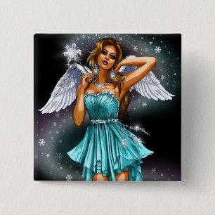 Magical Female Fairy 15 Cm Square Badge