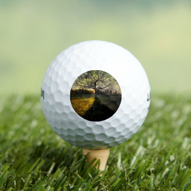 Magical fireflies dreamy landscape golf balls (Insitu Tee)