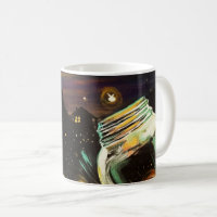 Magical Fireflies in Mason Jar Moonlit Summer