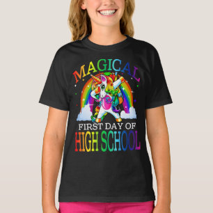 Magical First Day Of High School Unicorn T-Shirt