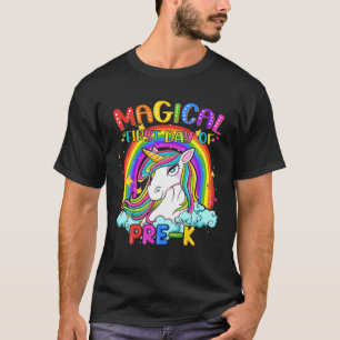 Magical First Day Of Pre-K Unicorn Rainbow Back To T-Shirt