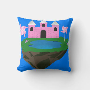Magical Floating Castle Fantasy Cushion