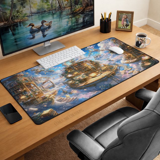 Magical Floating Library Dreamscape Desk Mat (Creator Uploaded)