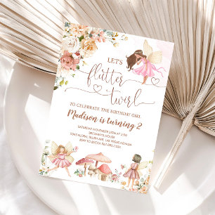 Magical Floral Fairy Princess Birthday Invitation