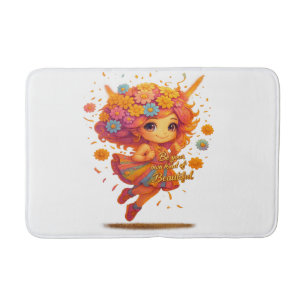 Magical Floral Girl Bath Mat – Be Bright, Be Beaut