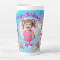 Magical Floral Unicorn Photo Girly Birthday  Gift