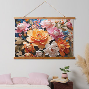 Magical Flowers AI Art Painting Beauty Hanging Tapestry