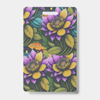 Magical flowers ID badge