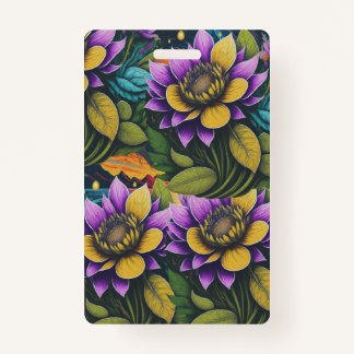 Magical flowers ID badge