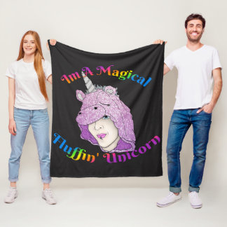 Magical Fluffin Unicorn Fleece Blanket, Medium Blanket