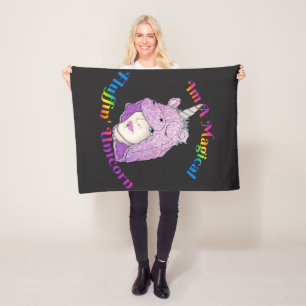 Magical Fluffin Unicorn Fleece Blanket, Small Blanket