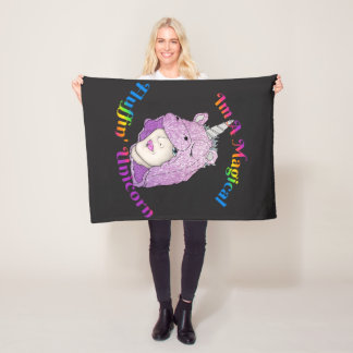 Magical Fluffin Unicorn Fleece Blanket, Small Blanket