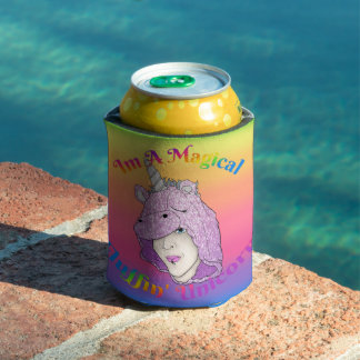 Magical Fluffin Unicorn Foam Can Cooler