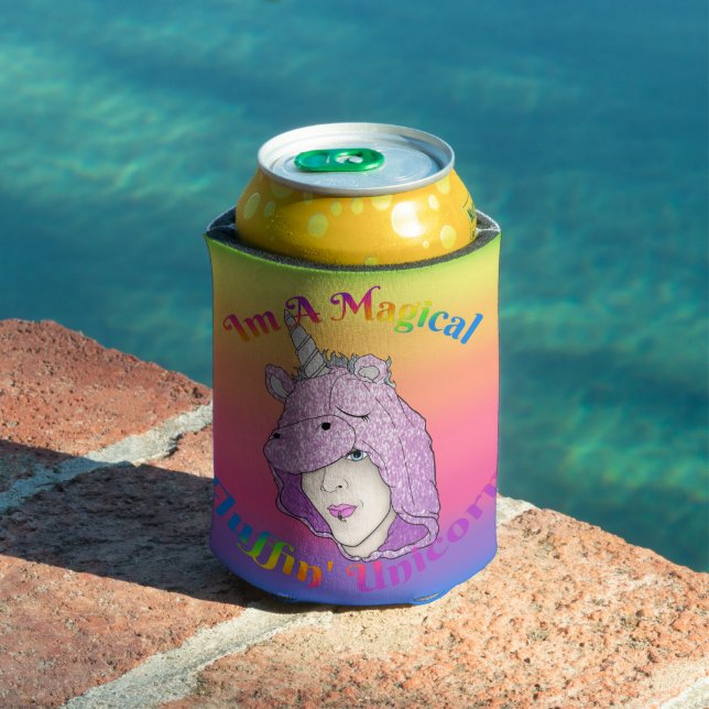 Magical Fluffin Unicorn Foam Can Cooler (In Situ Pool)