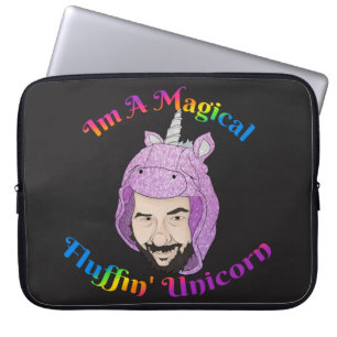 Magical Fluffin Unicorn Neoprene Laptop Sleeve