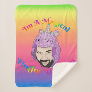 Magical Fluffin Unicorn Small Sherpa Blanket