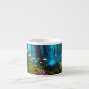 Magical Forest: Bioluminescent Mushrooms and Butte Espresso Cup