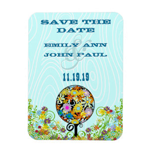 Magical Forest Circle of Love Flower Tree Wedding Magnet