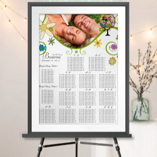 Magical Forest Circle of Love Flower Tree Wedding Poster
