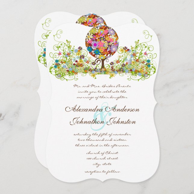 Magical Forest Circle of Love Wedding Invitations (Front/Back)