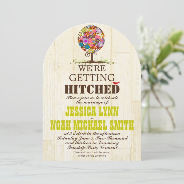 Magical Forest Circle of Love Wedding Invitations (Standing Front)