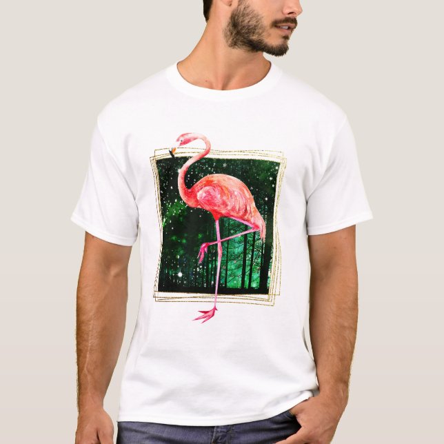 Magical Forest Flamingo T-Shirt (Front)