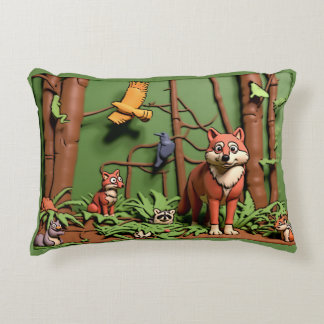Magical Forest - Forest Animals Decorative Cushion