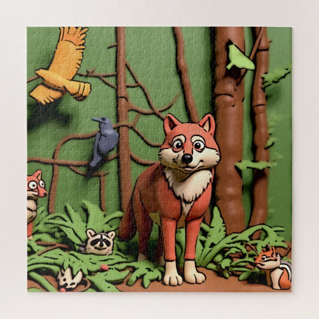 Magical Forest - Forest Animals Jigsaw Puzzle (Vertical)