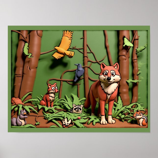 Magical Forest - Forest Animals Poster (Front)