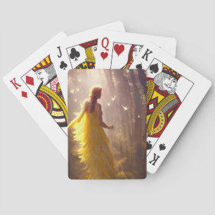 Magical Forest Friends Digital Art Playing Cards