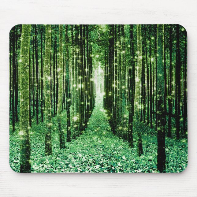 Magical Forest Green Mystery Mouse Pad (Front)
