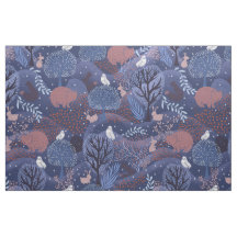 Magical forest night woodland animals cute kids