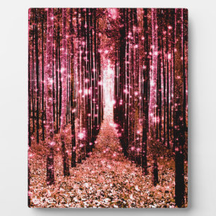 Magical Forest Peach Pink Plaque