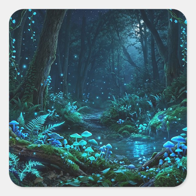 Magical Forest Square Sticker (Front)