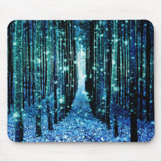 Magical Forest Turquoise Teal Mouse Pad
