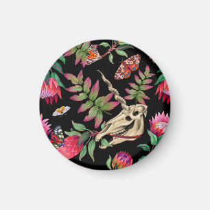 Magical Forest Unicorn Dark Pattern. Magnet