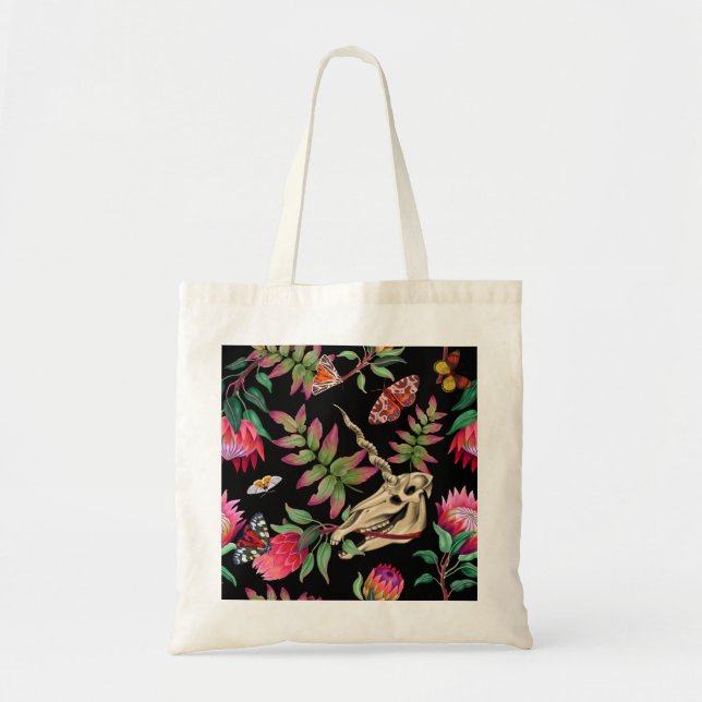 Magical Forest Unicorn Dark Pattern. Tote Bag (Front)
