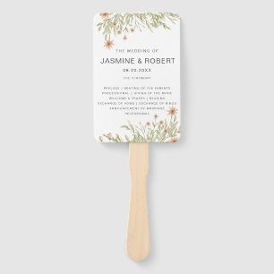 Magical Forest Wedding Program Hand Fan