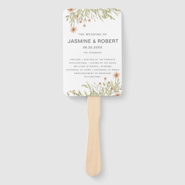 Magical Forest | Wedding Program Hand Fan (Front)