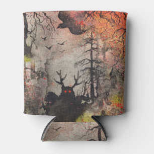 Magical Forest Whimsical Creature Illustration Can Cooler