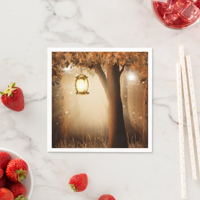 Magical Forest with Fairy Lights Napkin (Insitu)