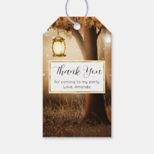 Magical Forest with Fairy Lights Party Thank You Gift Tags