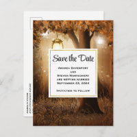 Magical Forest with Fairy Lights Save the Date