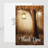 Magical Forest with Fairy Lights Thank You Card