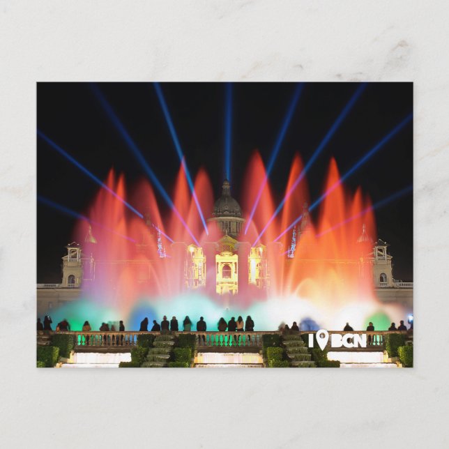Magical fountain, Barcelona, Spain Postcard (Front)