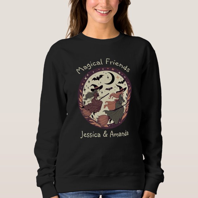 Magical Friends - Halloween Moonlight Scene Sweatshirt (Front)