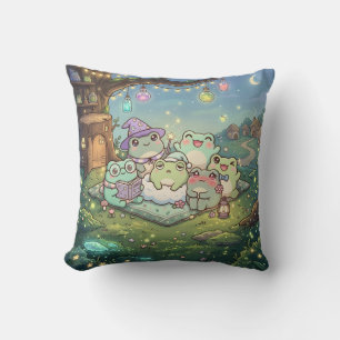 Magical Frog Village Pillow