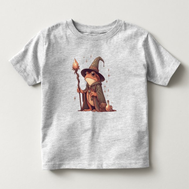 Magical Frog Wizard Toddler T-Shirt (Front)