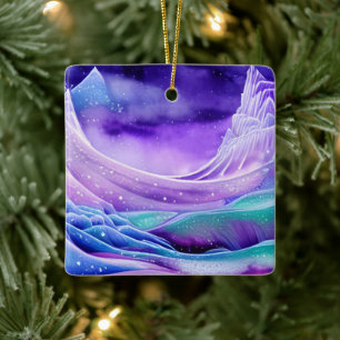 Magical Frozen Ice Seas  Personalised Ceramic Ornament
