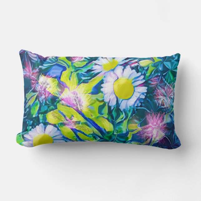 Magical Fun Daisy Fantasy Lumbar Pillow (Front)